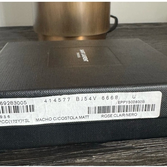 Saint Laurent Fuchsia Card Holder with Black Logo - Picture 12 of 14